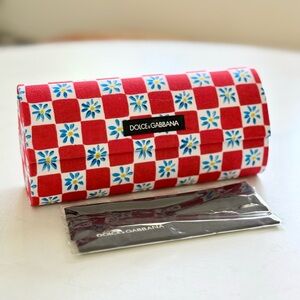 Dolce & Gabbana Flower Sunglasses Case with Lens Cloth